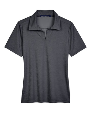 Devon & Jones CrownLux Performance® Ladies' Address Melange Polo - Black Heather