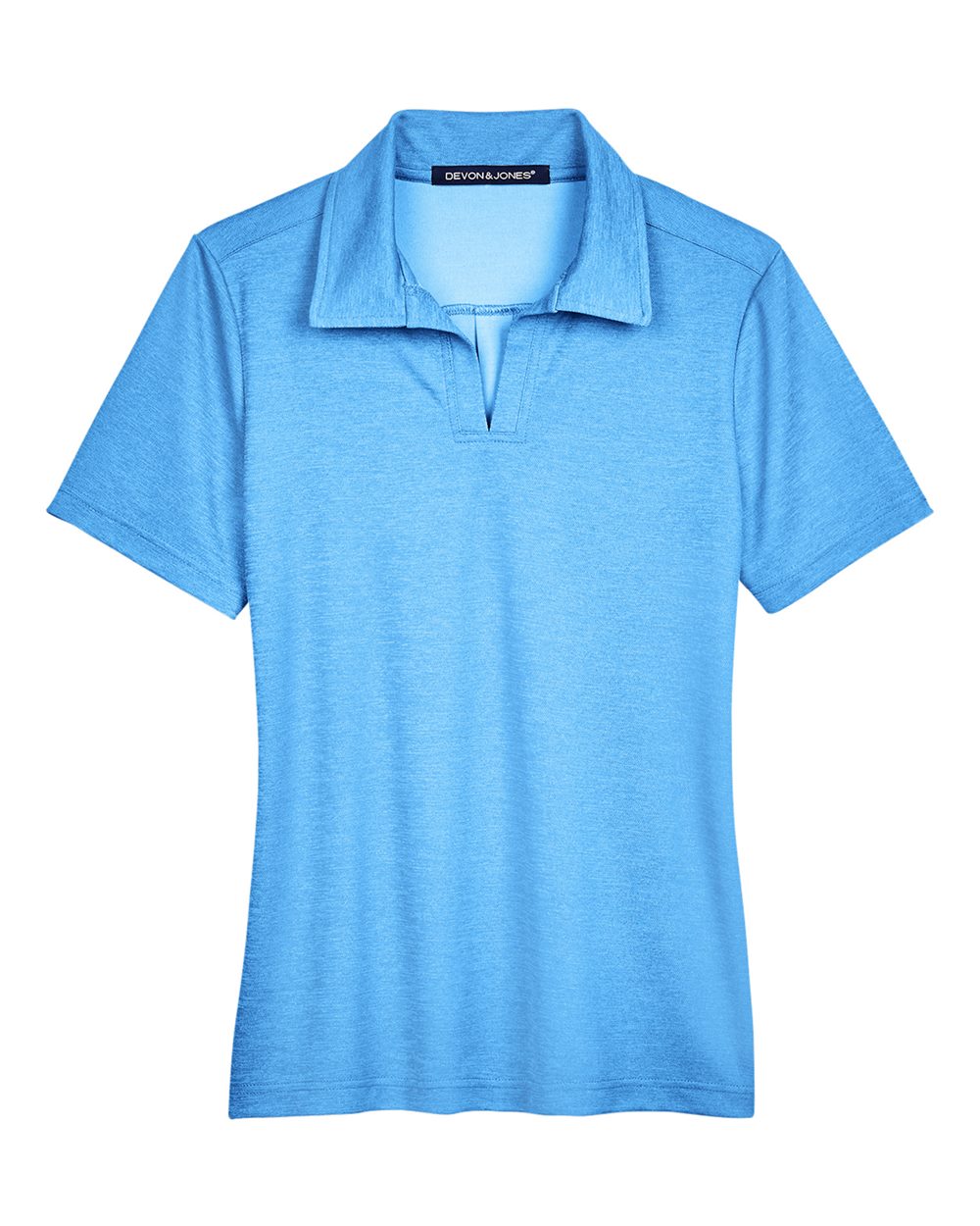 Devon & Jones CrownLux Performance® Ladies' Address Melange Polo - Ocean Blue Heather