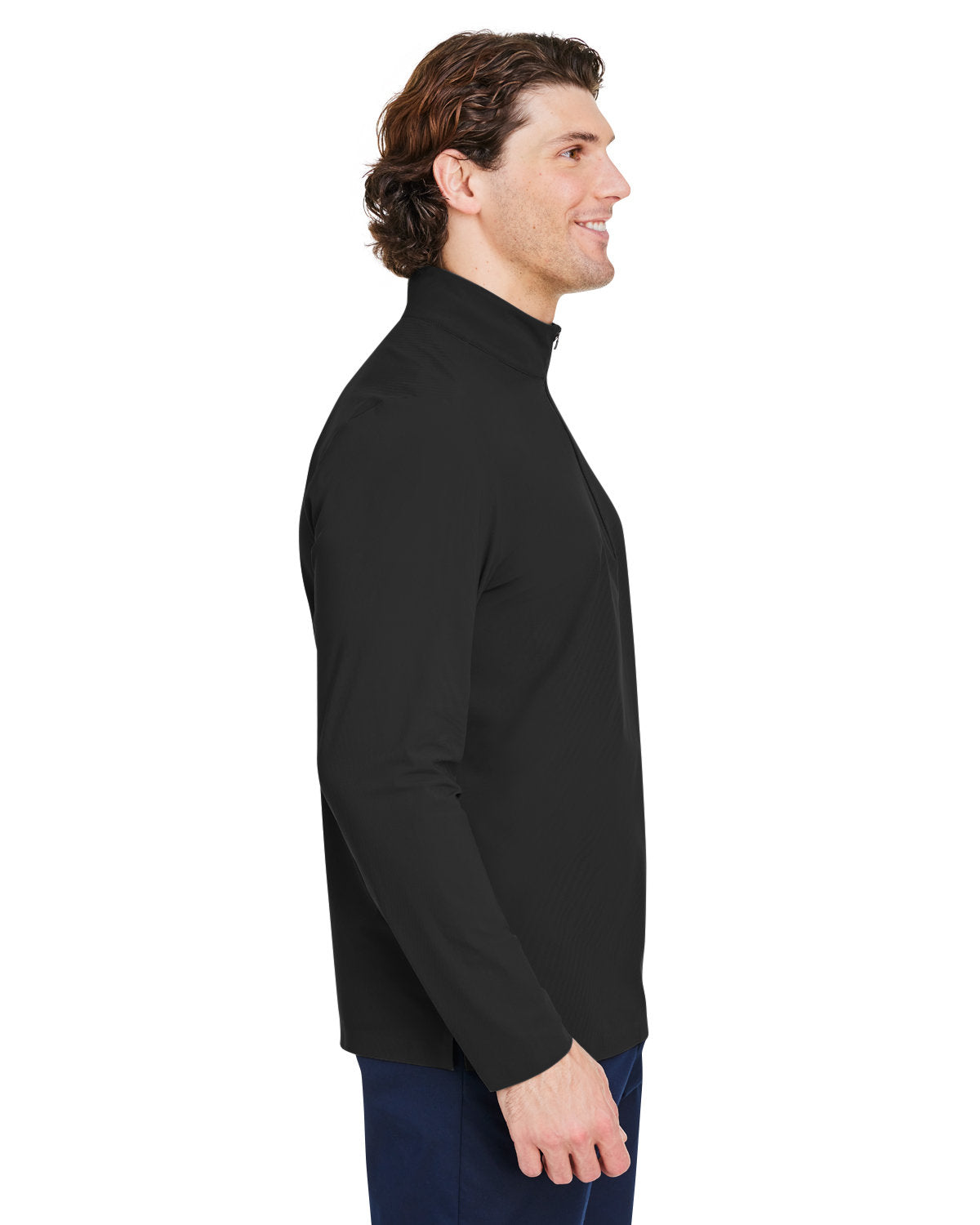Devon & Jones CrownLux Performance® Men's Windsor Welded Quarter-Zip - Side