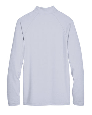 Devon & Jones CrownLux Performance® Men's Clubhouse Micro-Stripe Quarter-Zip - Back