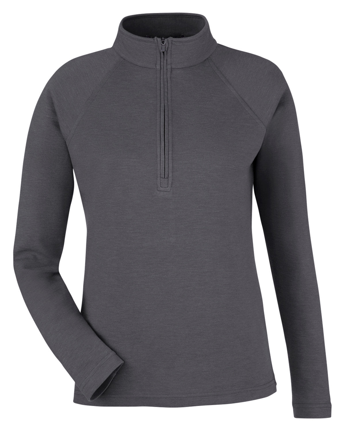 Devon & Jones New Classics® Ladies' Charleston Quarter-Zip - Black Melange