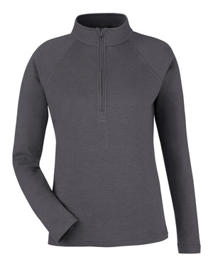 Devon & Jones New Classics® Ladies' Charleston Quarter-Zip - Black Melange