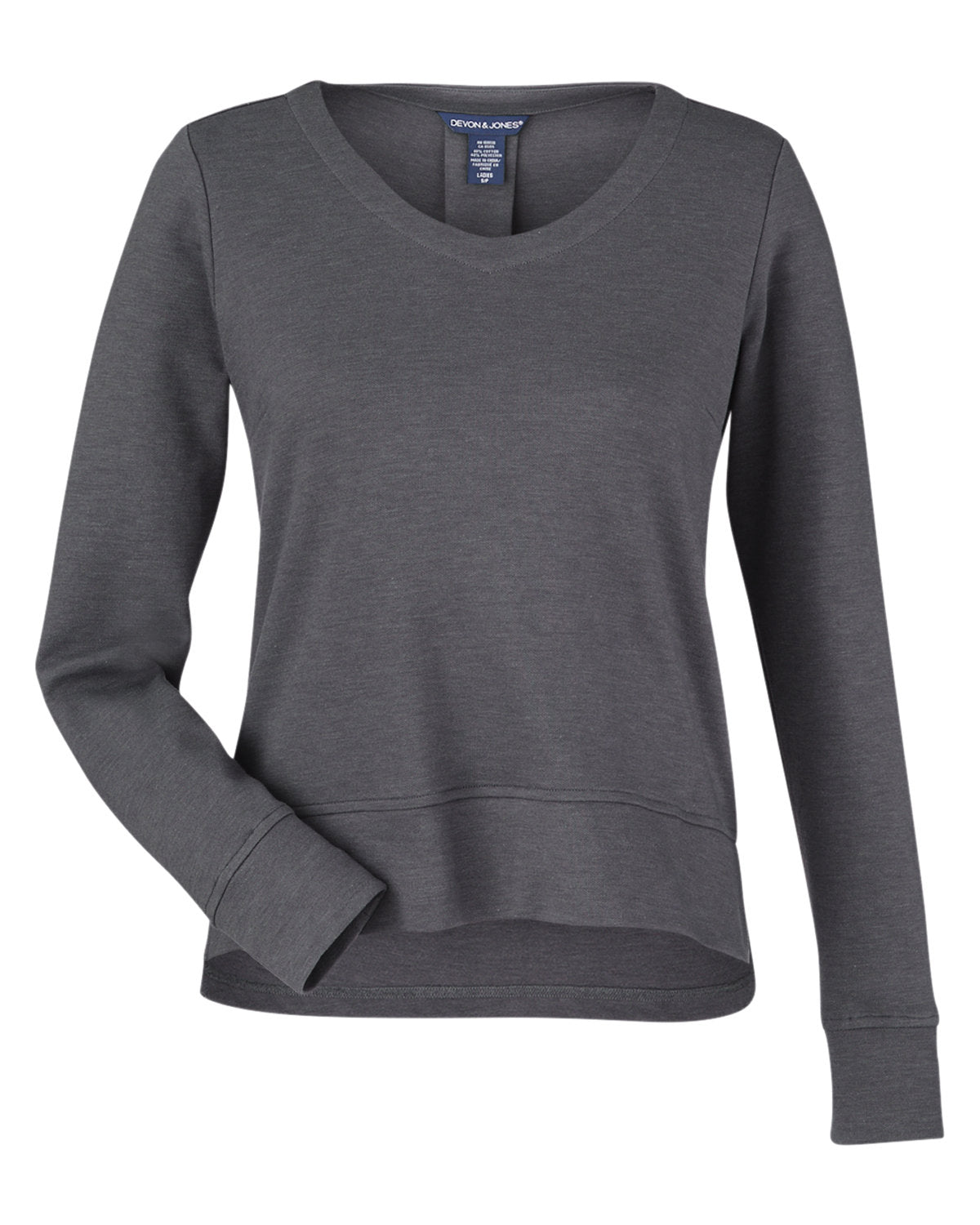 Devon & Jones New Classics® Ladies' Charleston Pullover - Black Melange