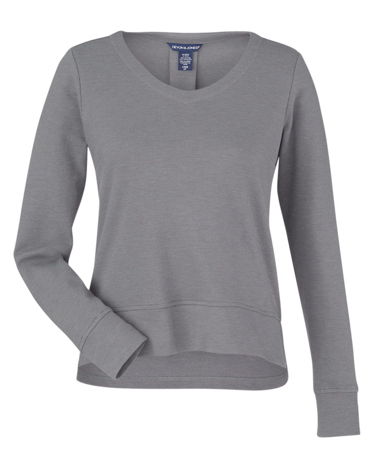 Devon & Jones New Classics® Ladies' Charleston Pullover - Graphite Melange