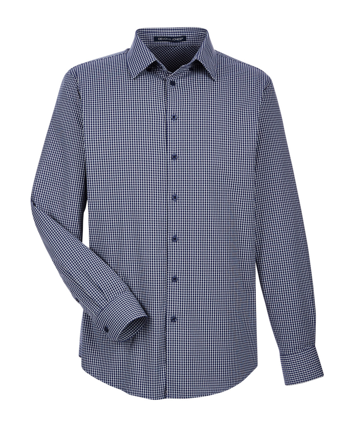 Devon & Jones CrownLux Performance® Men's Tonal Mini Check Woven Shirt