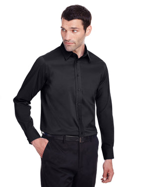 Devon & Jones Men's Crown Collection® Stretch Broadcloth Slim Fit Woven Shirt - Black