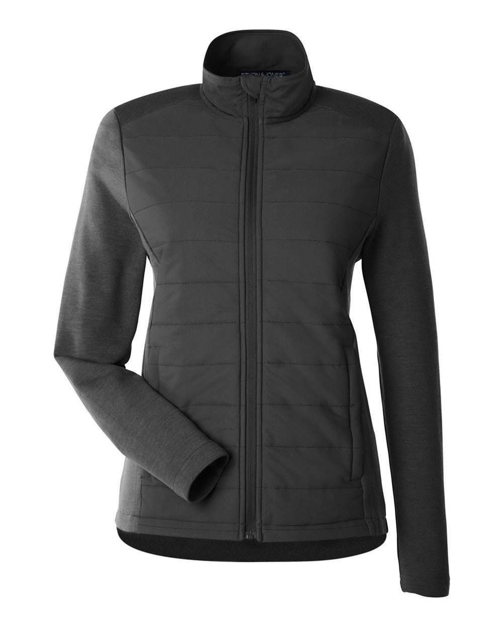Devon & Jones New Classics® Ladies' Charleston Hybrid Jacket - Black/ Melange Black