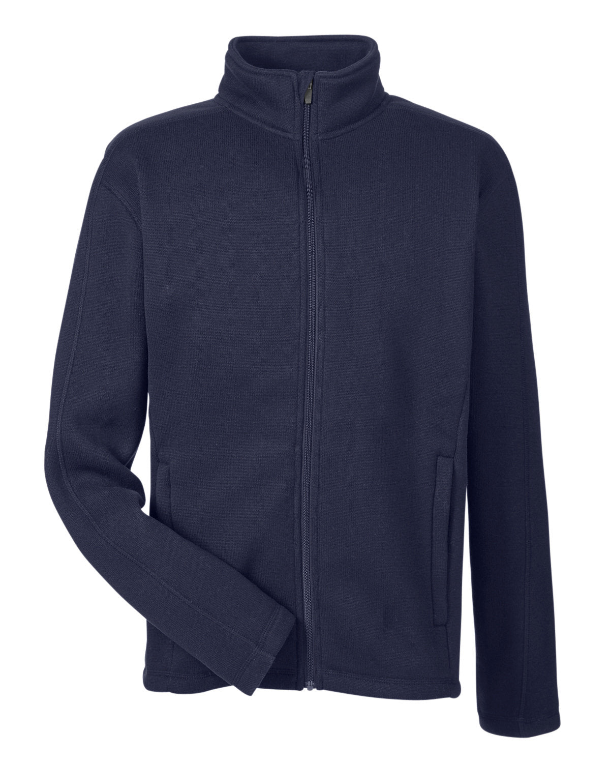 Devon & Jones Men's Bristol Full-Zip Sweater Fleece Jacket - Navy