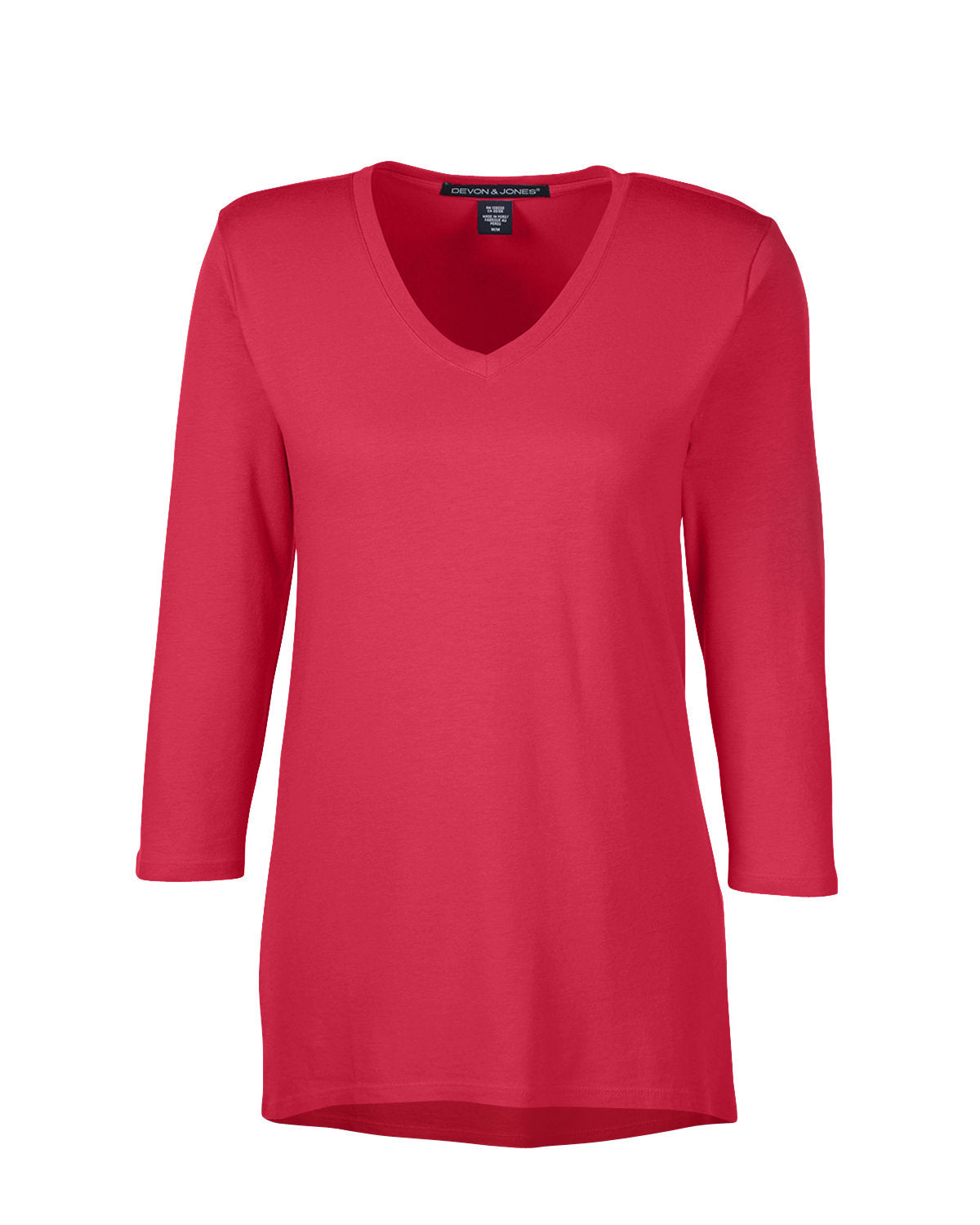 Devon & Jones Ladies' Perfect Fit™ Bracelet-Length V-Neck Top - Neck Top