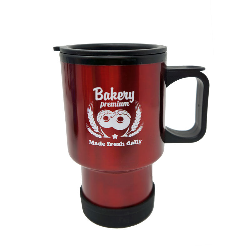14 Oz. Retro Car Mug - Red