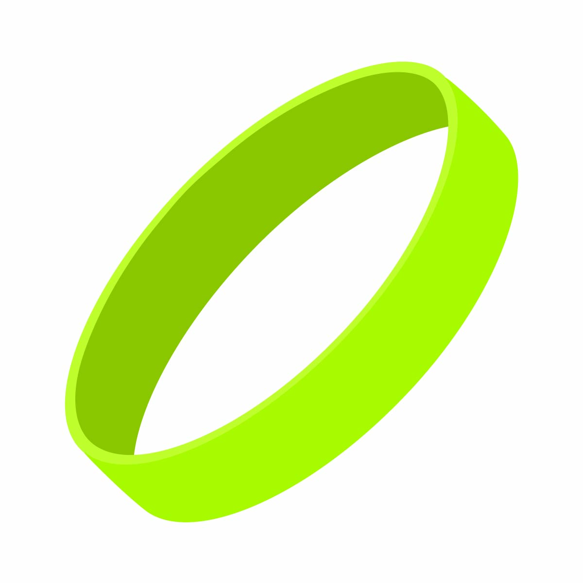 Silicone Wrist Bands - Printed - CM2050_PRINT - Lime Green