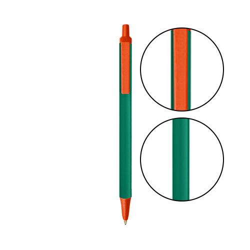 Forest Green BIC® Clic Stic® Pen - Forest Green With Orange