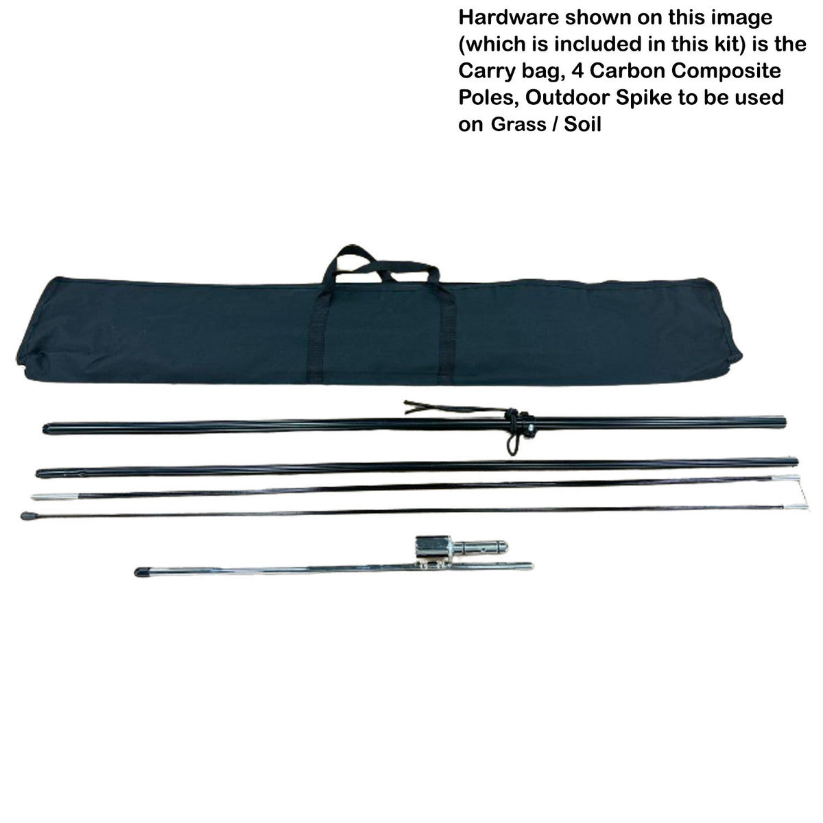 13' Medium Feather Flag Kit, Full Color Graphics, Outdoor Spike base and Bag Included