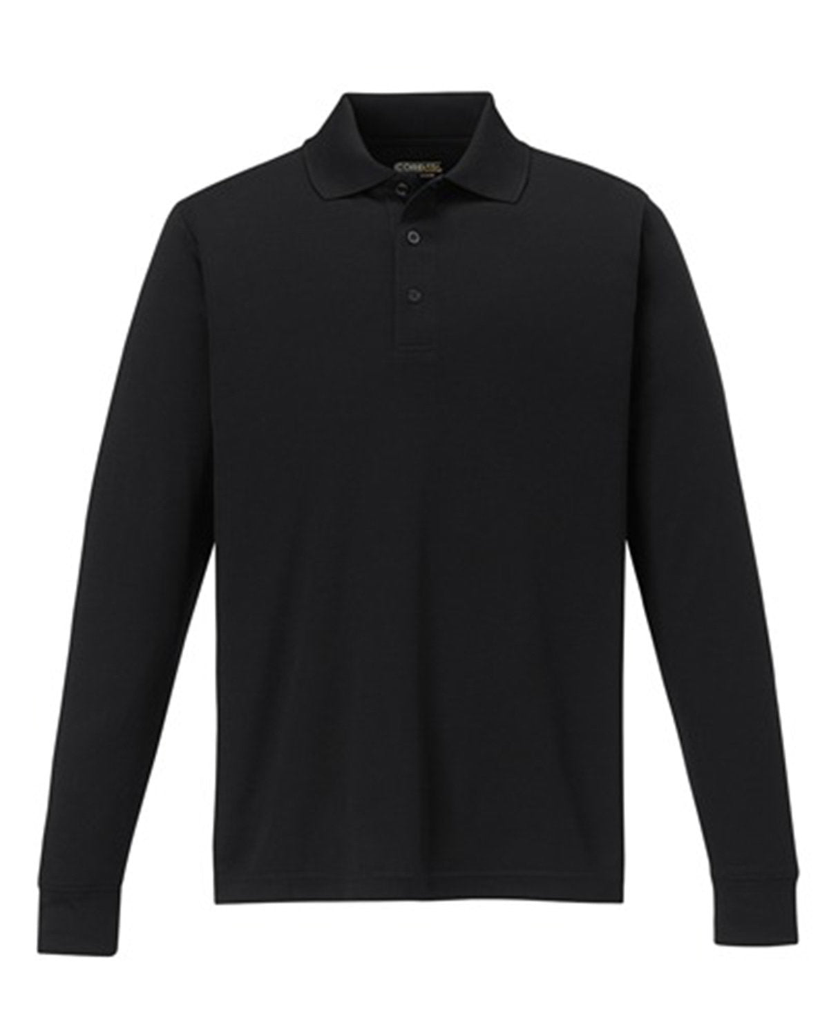 Men's Tall Pinnacle Performance Long-Sleeve Piqué Polo - Black