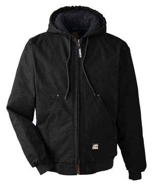 Berne Apparel Berne Men's Highland Washed Cotton Duck Hooded Jacket - Black