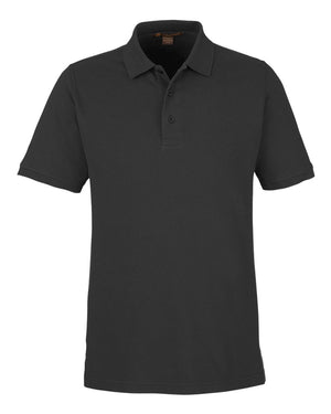 Harriton Men's Valiant Cotton Snag Protect Polo - Black