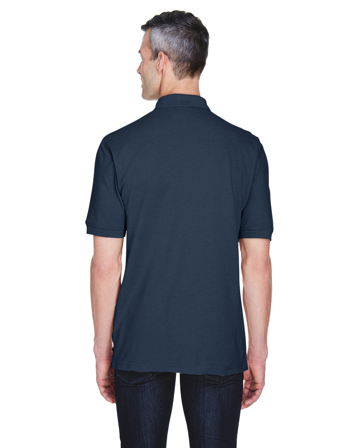 Harriton Men's Easy Blend™ Polo with Pocket - Back