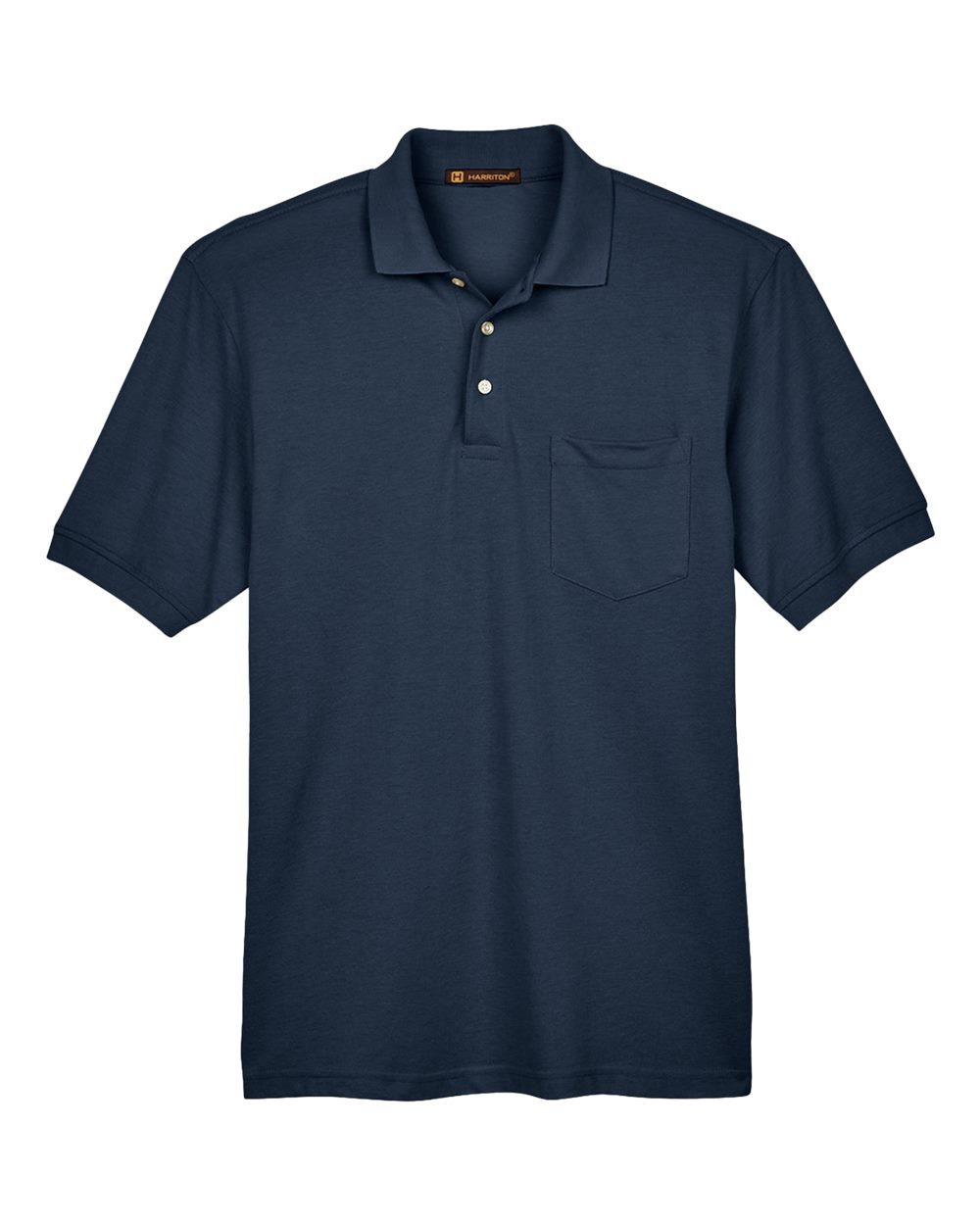 Harriton Men's Easy Blend™ Polo with Pocket - Navy