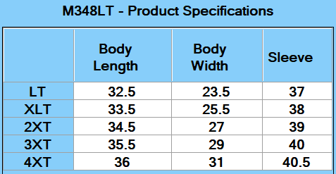 Harriton Men's Tall Advantage Long Sleeve Snag Protection Plus IL Polo - Specs