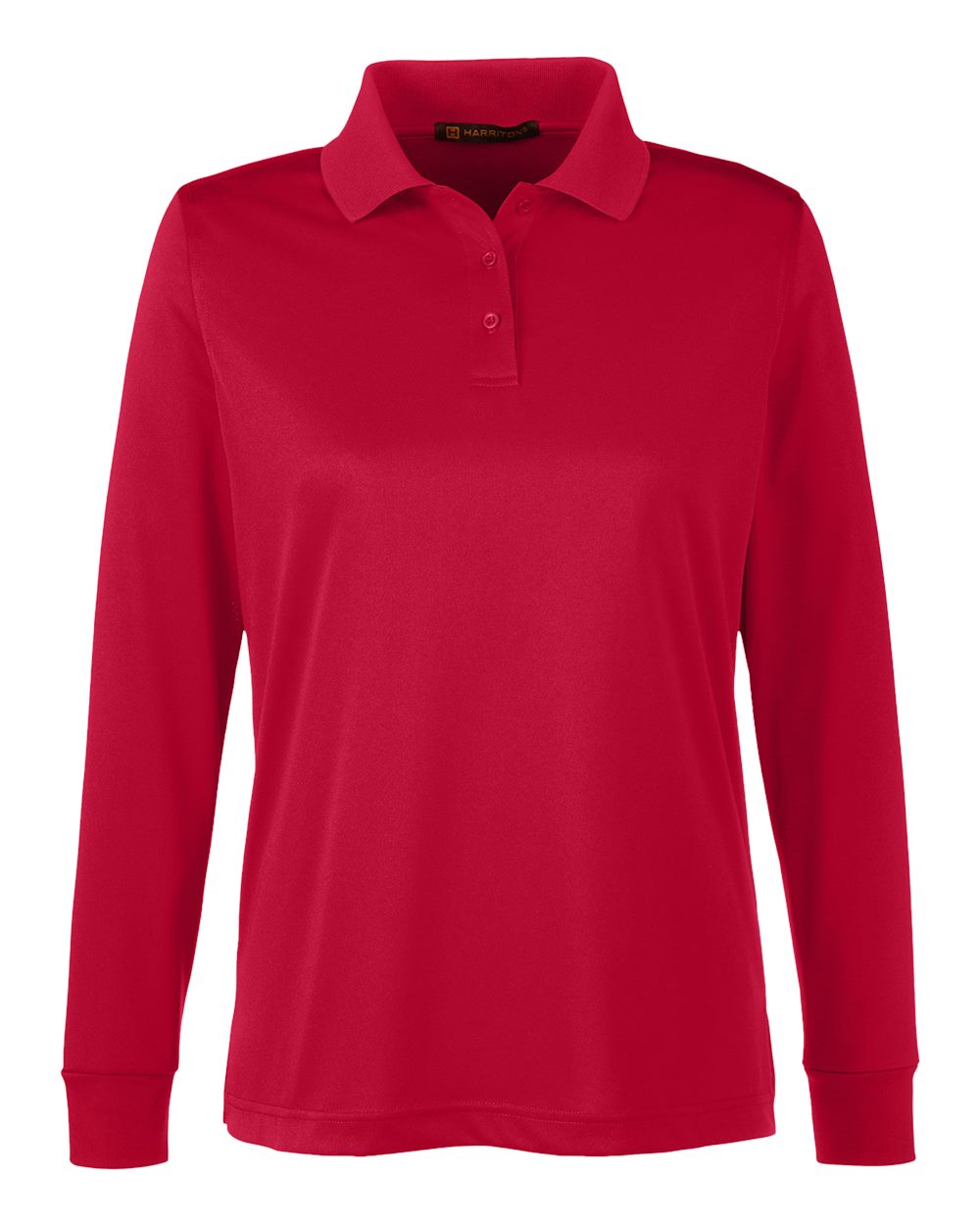 Harriton Ladies' Advantage Snag Protection Plus IL Long Sleeve Polo - Red