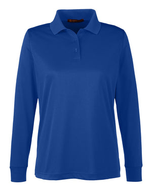 Harriton Ladies' Advantage Snag Protection Plus IL Long Sleeve Polo - True Royal