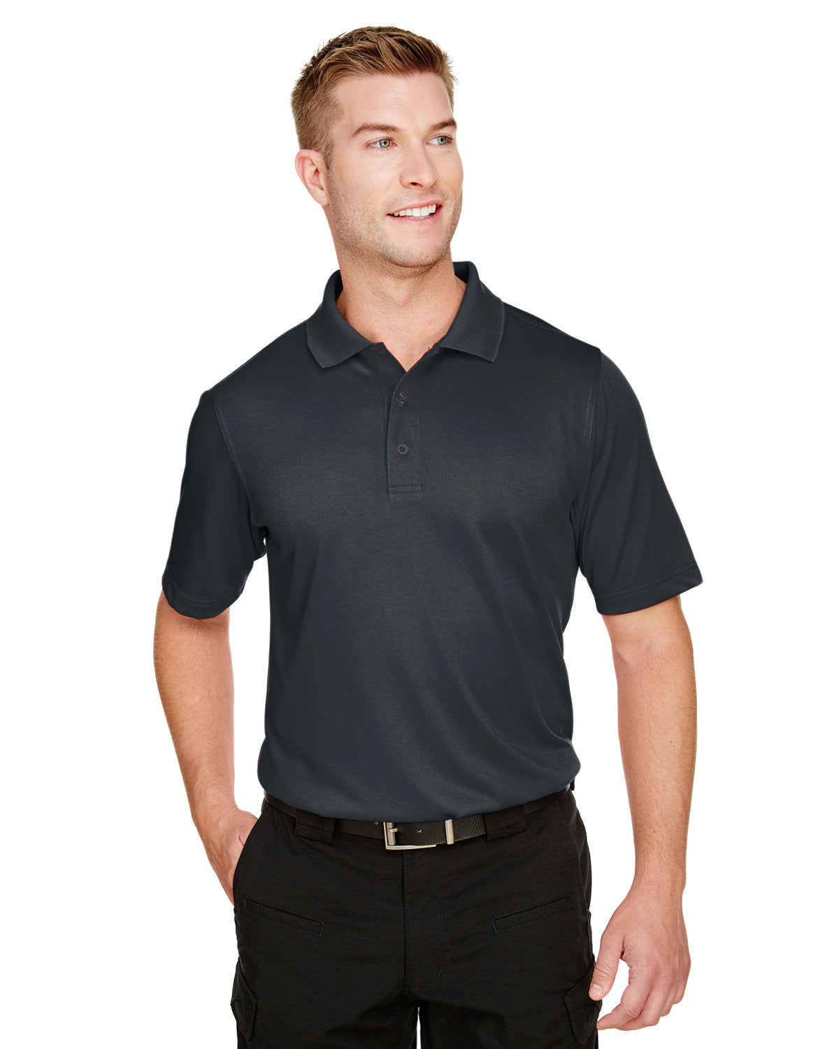 Harriton Men's Tall Advantage Snag Protection Plus IL Polo - Dark Charcoal