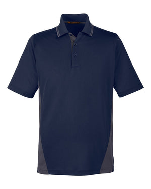 Harriton Men's Flash Snag Protection Plus IL Colorblock Polo - Dark Navy/ Dark Charcoal