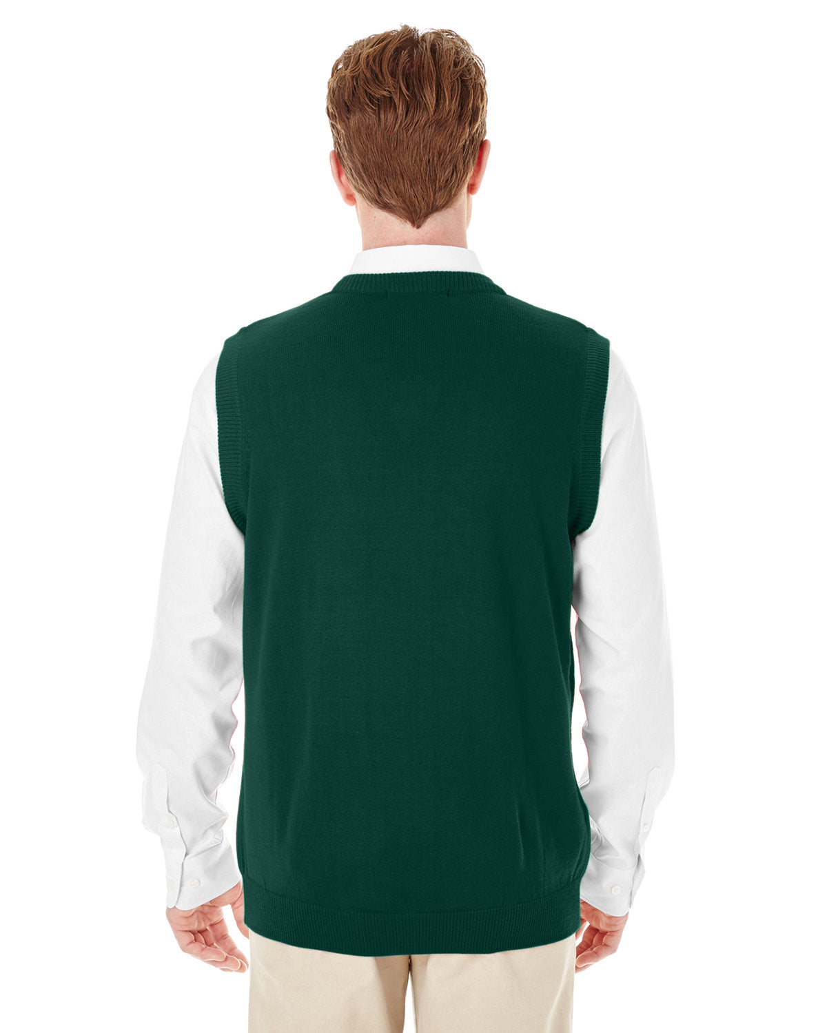 Harriton Men's Pilbloc™ V-Neck Sweater Vest - Back