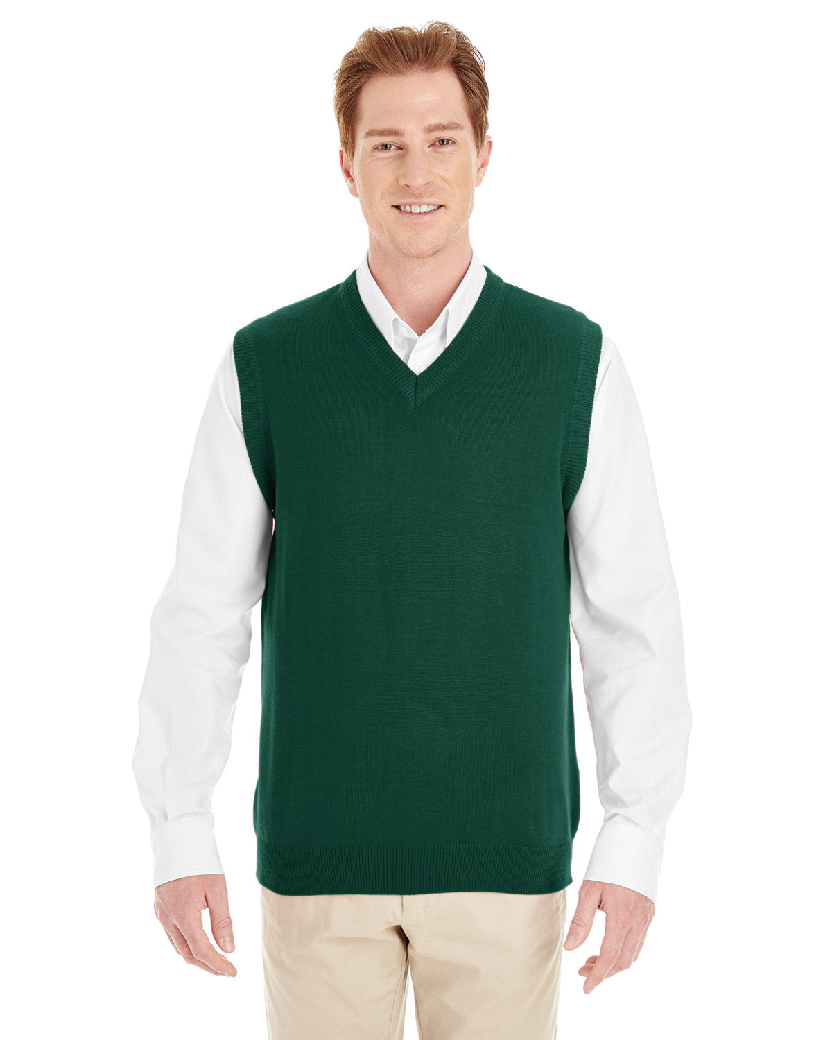 Harriton Men's Pilbloc™ V-Neck Sweater Vest - Front