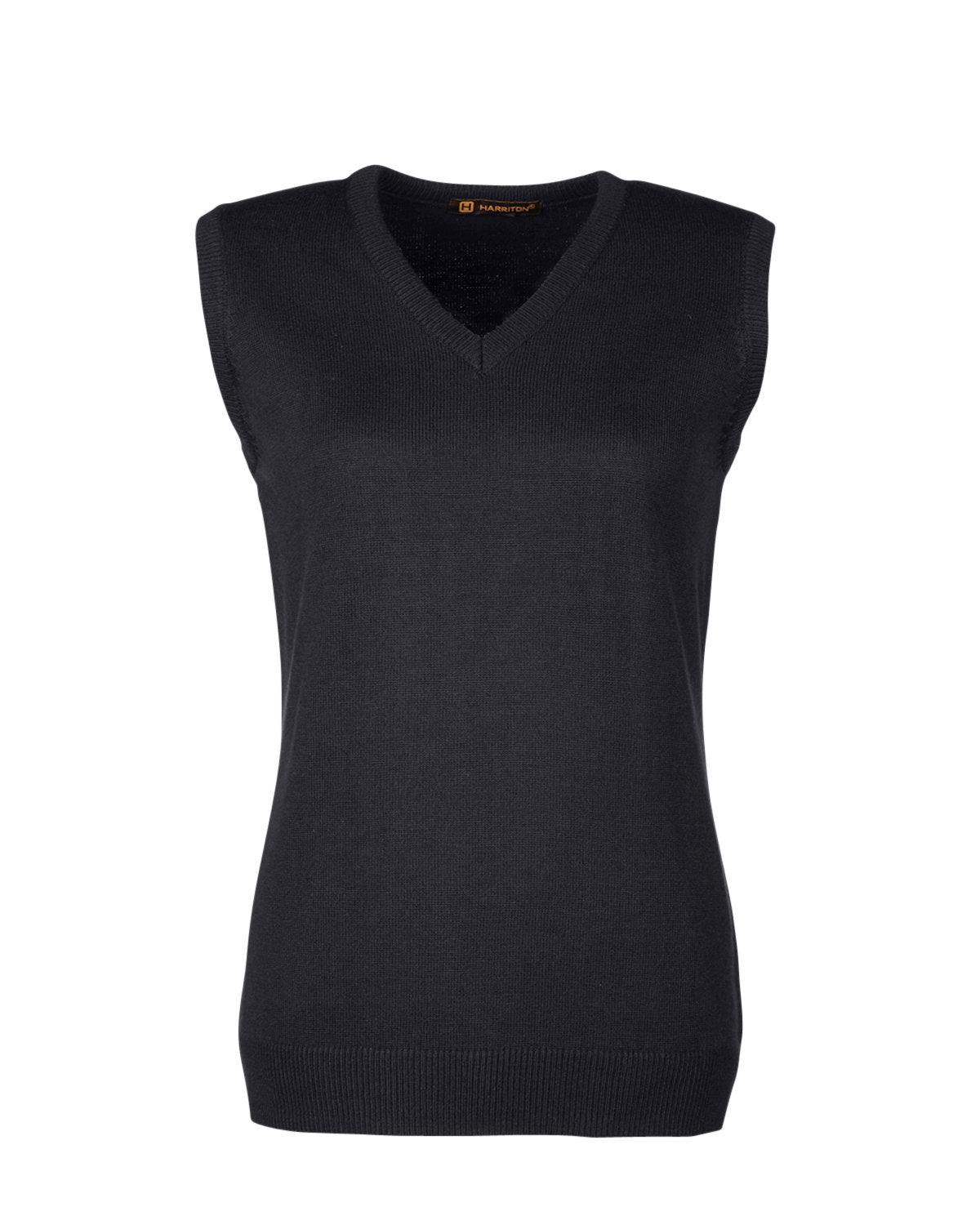 Harriton Ladies' Pilbloc™ V-Neck Sweater Vest - Black