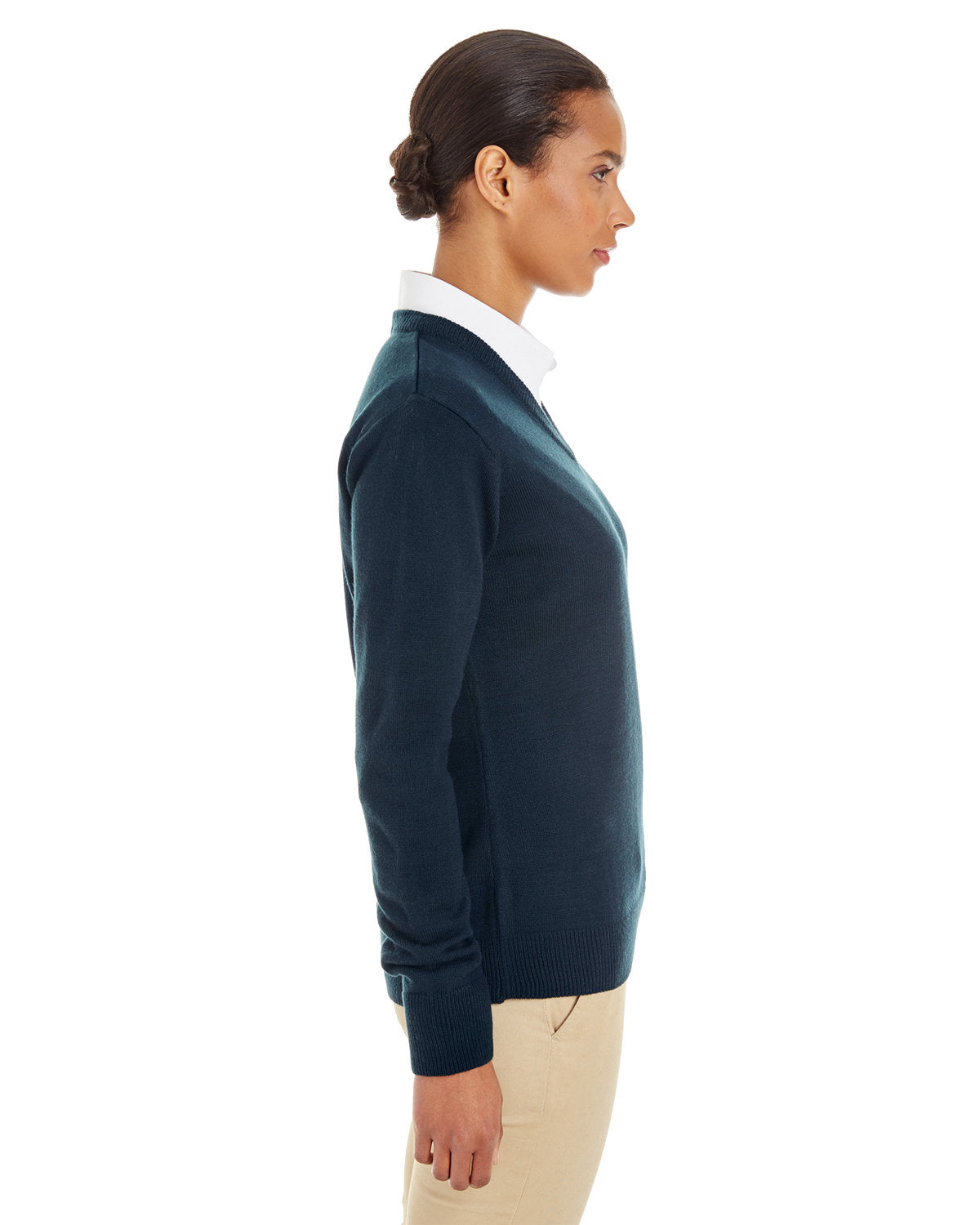 Harriton Ladies' Pilbloc™ V-Neck Sweater - Side