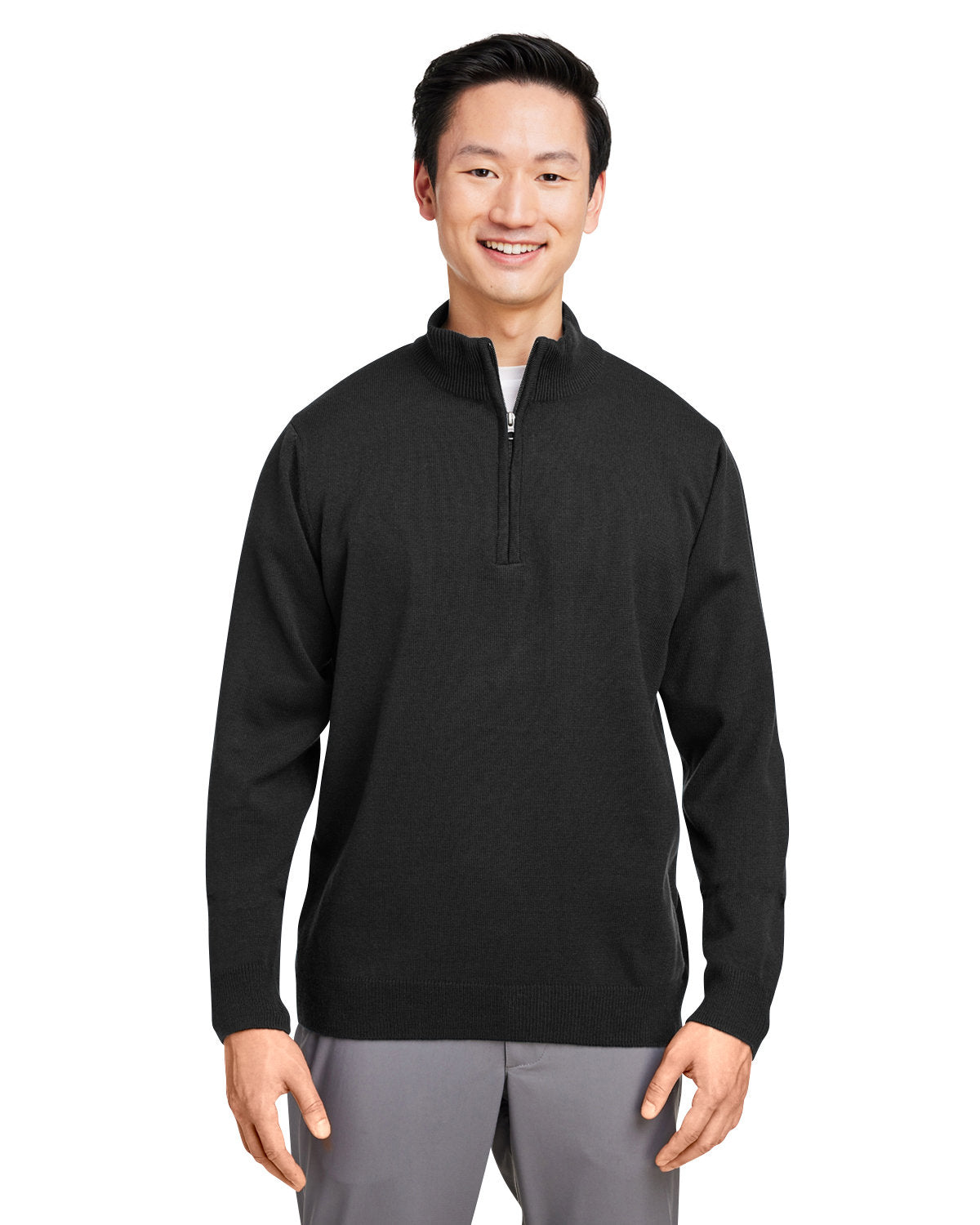 Harriton Unisex Pilbloc™ Quarter-Zip Sweater - Front