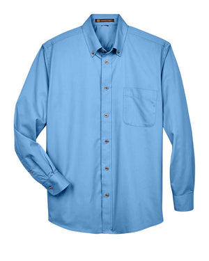 Harriton Men's Easy Blend™ Twill Shirt - Light College Blue