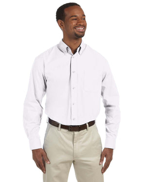 Harriton Men's Tall Essential Poplin - White