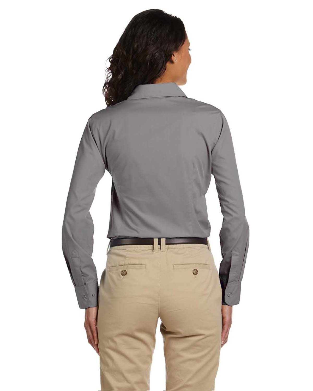 Harriton Ladies' Essential Poplin - Back