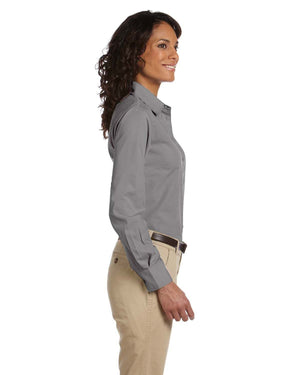 Harriton Ladies' Essential Poplin - Side