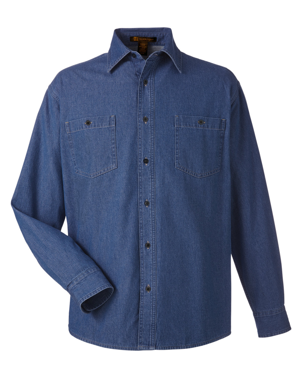 Harriton Men's Denim Shirt-Jacket - Dark Denim
