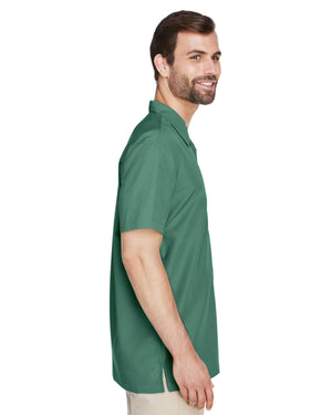 Harriton Men's Barbados Textured Camp Shirt - Side