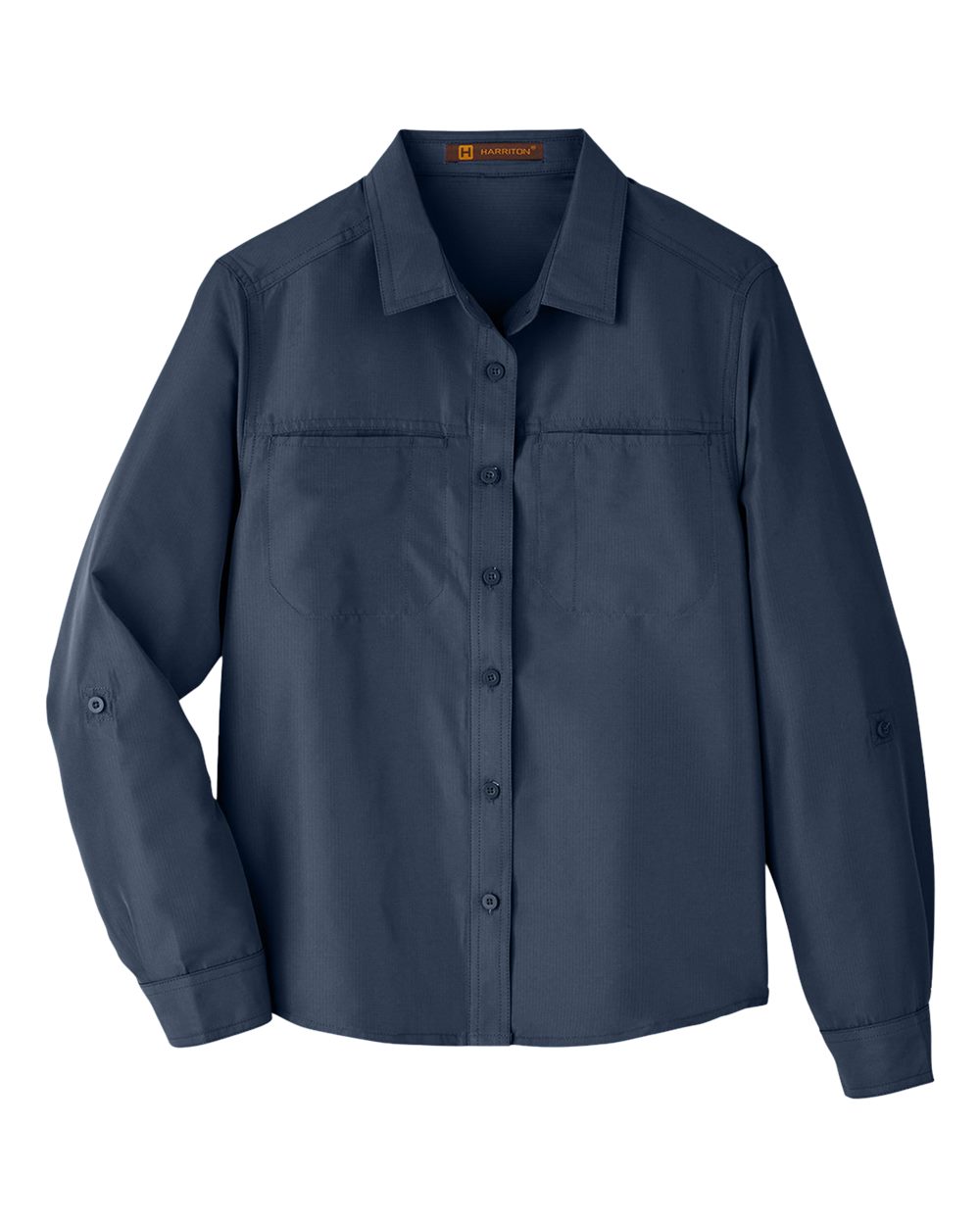 Harriton Ladies' Key West Long-Sleeve Performance Staff Shirt - Navy