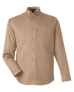 Harriton Men's Advantage IL Long-Sleeve Workshirt - Khaki