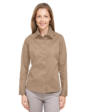 Harriton Ladies' Advantage IL Long-Sleeve Workshirt - Front
