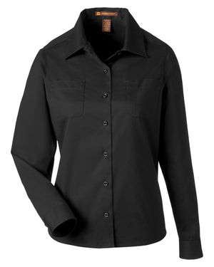 Harriton Ladies' Advantage IL Long-Sleeve Workshirt - Black