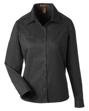 Harriton Ladies' Advantage IL Long-Sleeve Workshirt - Dark Charcoal