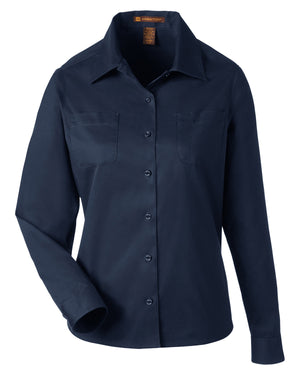 Harriton Ladies' Advantage IL Long-Sleeve Workshirt - Dark Navy