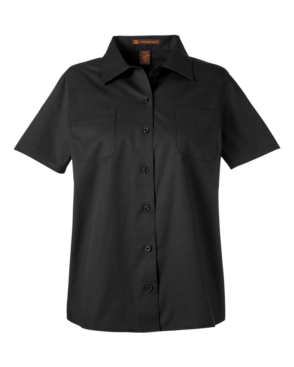 Harriton Ladies' Advantage IL Short-Sleeve Work Shirt - Black