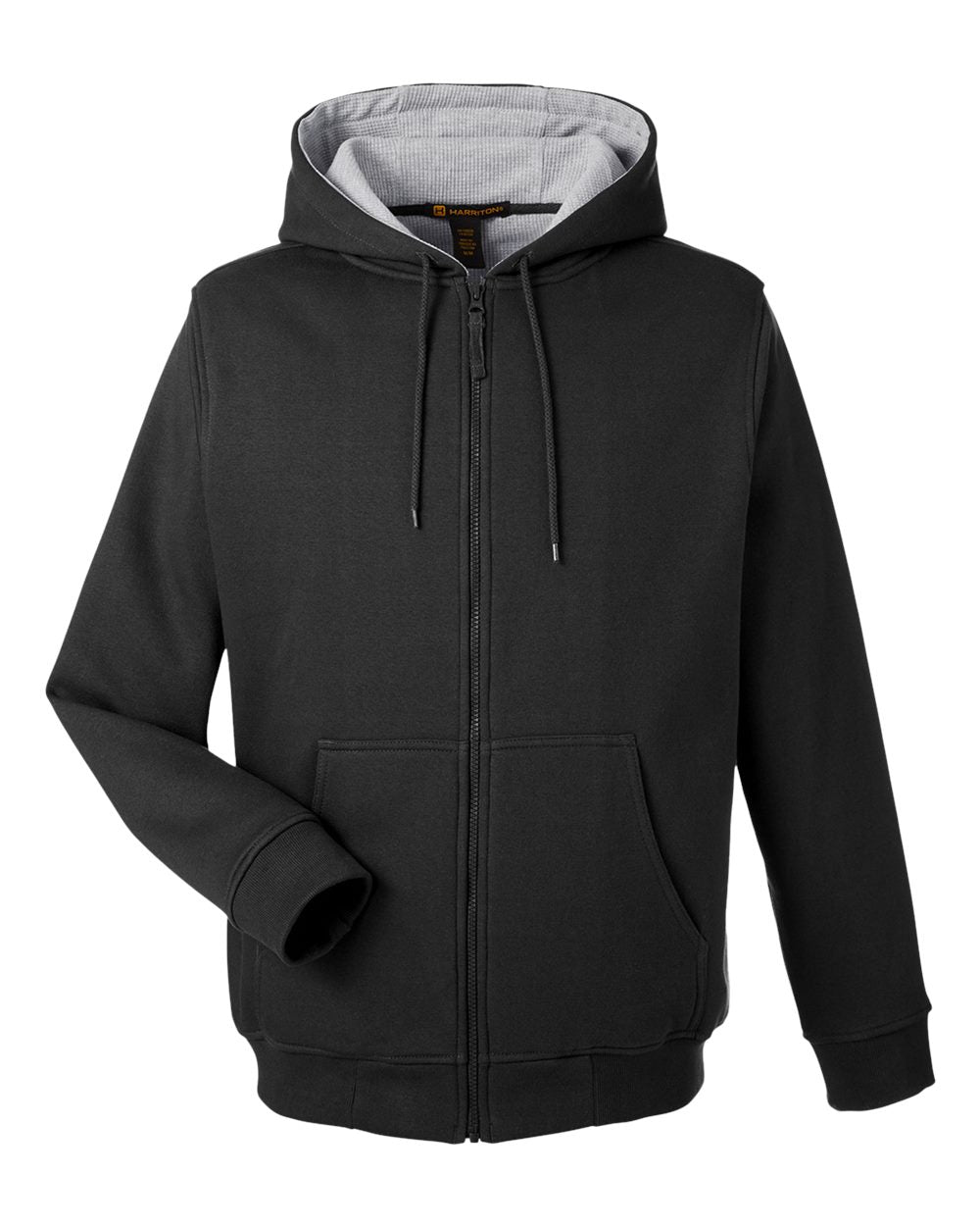 Harriton Men's Tall ClimaBloc™ Lined Heavyweight Hooded Sweatshirt - Black