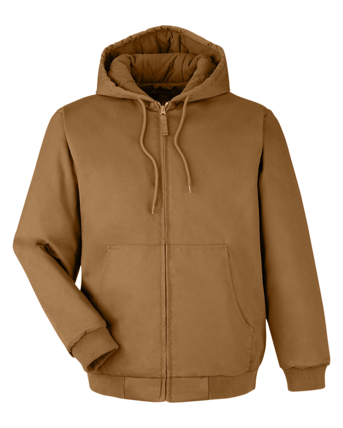 Harriton Unisex ClimaBloc® Heavyweight Hooded Full-Zip Jacket - Duck Brown