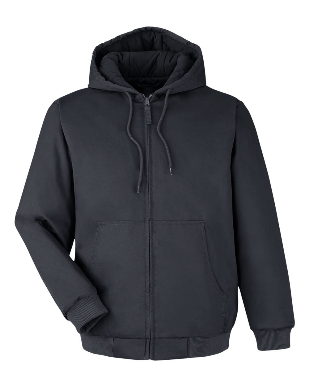 Harriton Men's Tall ClimaBloc® Heavyweight Hooded Full-Zip Jacket - Dark Charcoal