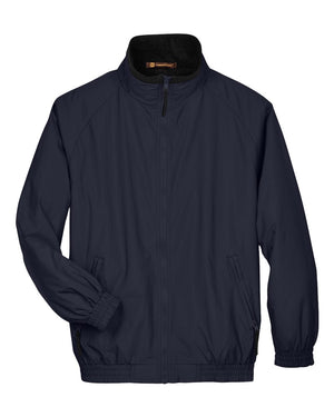 Harriton Adult Fleece-Lined Nylon Jacket - Navy/ Black