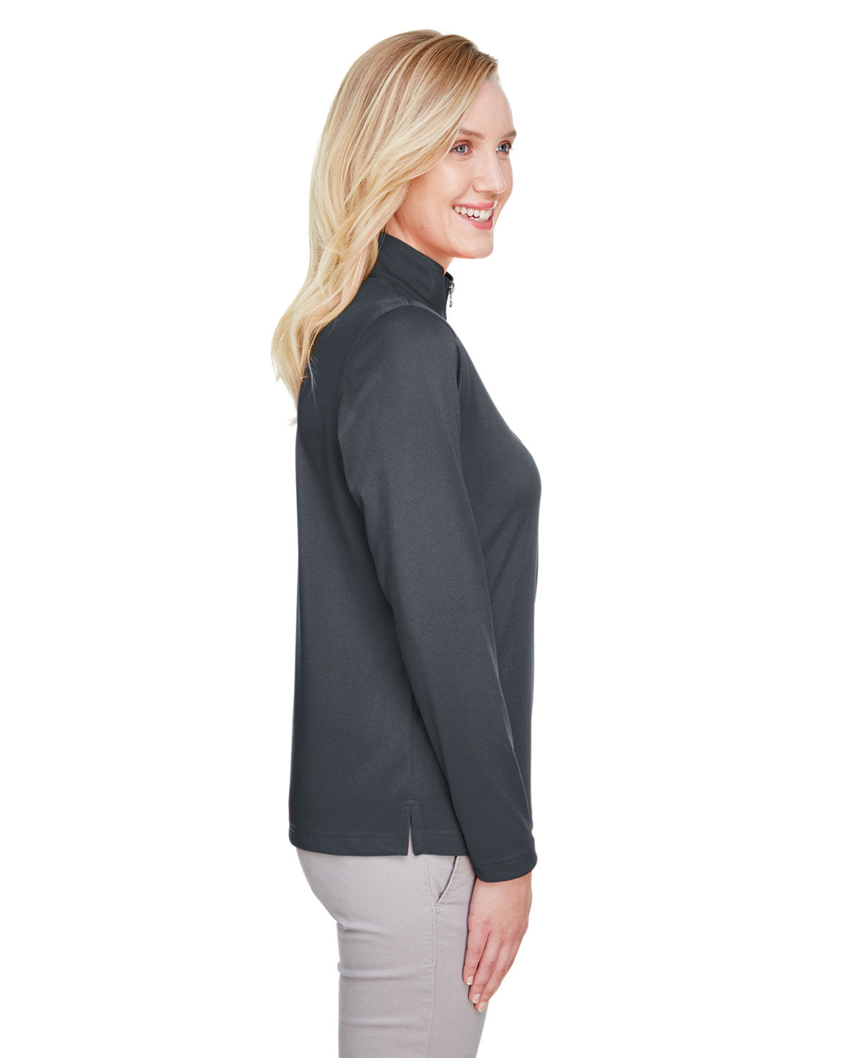 Harriton Ladies' Advantage Snag Protection Plus Quarter-Zip - Side